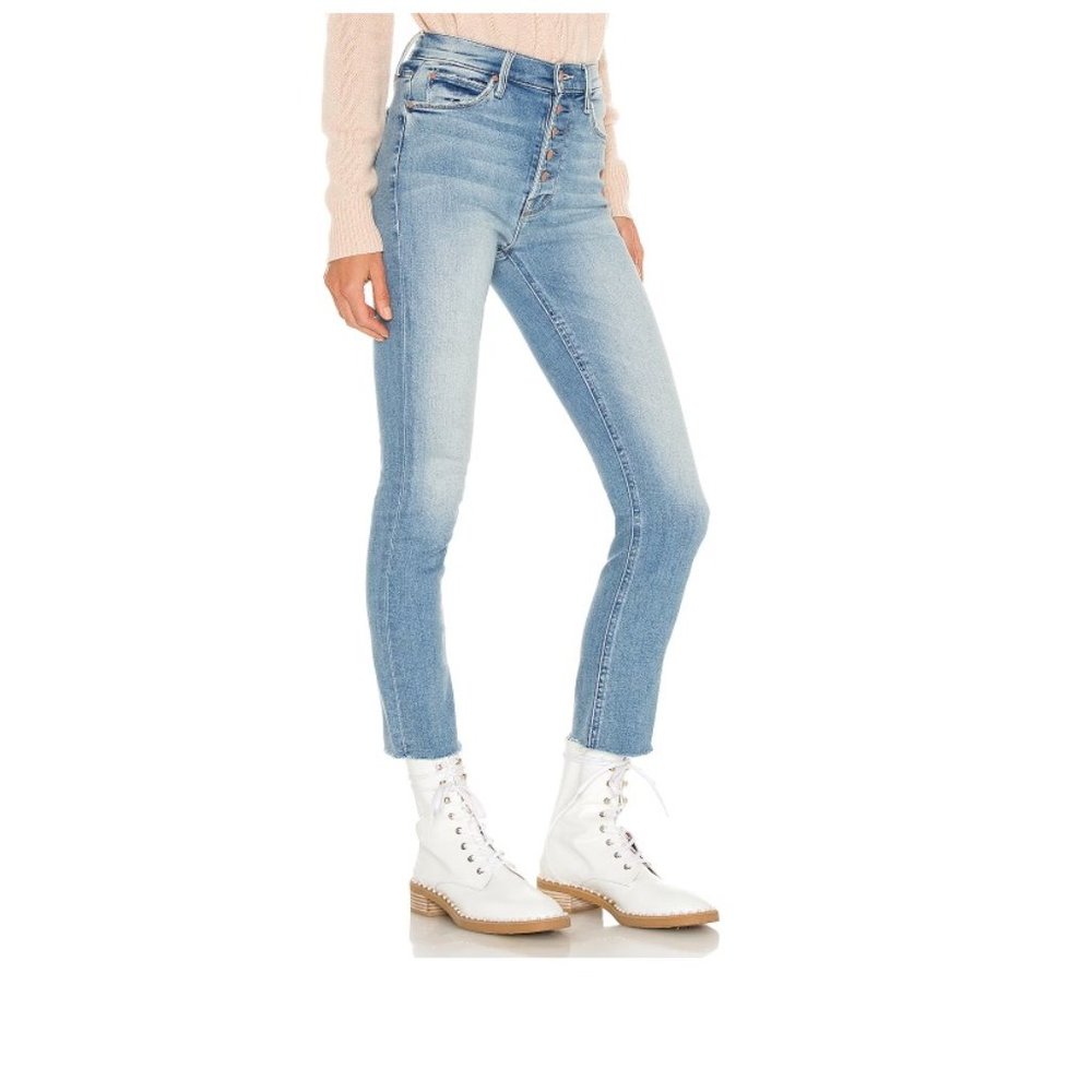 Mother Denim Pixie Dazzler Ankle Fray Au Revoir New w/o Tags - Picture 2 of 4